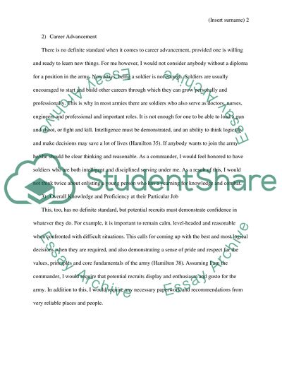 Enthusiasm and Gusto for the Army