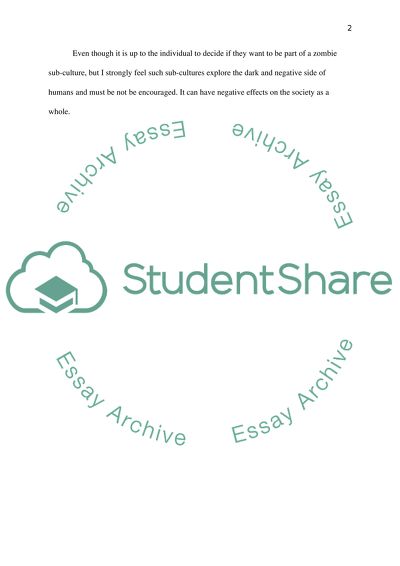 Zombie Subculture