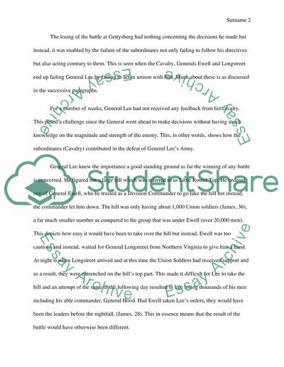 Robert Lees Decisions at Gettysburg