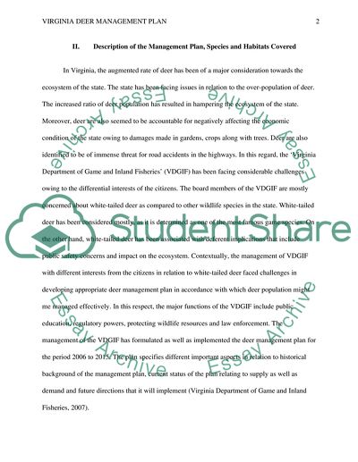 Virginia Deer Management Plan