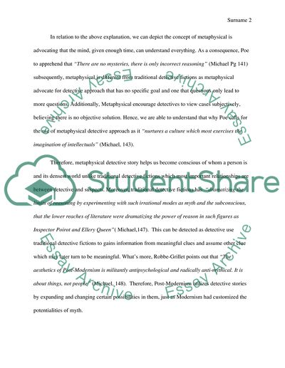 Differences between Metaphysical Detective Fictions