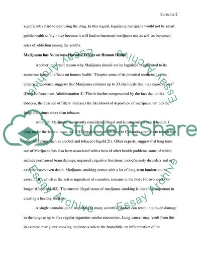 Should Marijuana be Legalized in Colorado