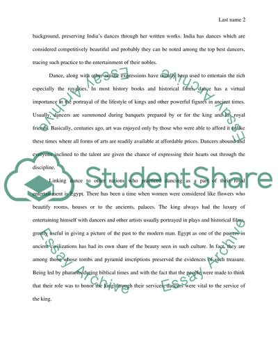 Ancient Dance References