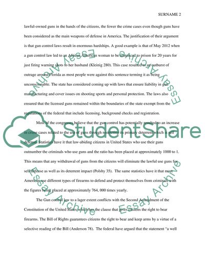 The Gun Control in the USA