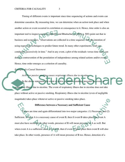 Criteria for Causality