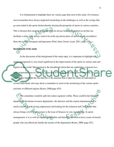 Research Theory & Skills for Sport Management Module