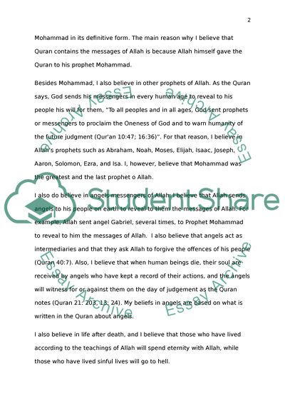 Description of My Faith