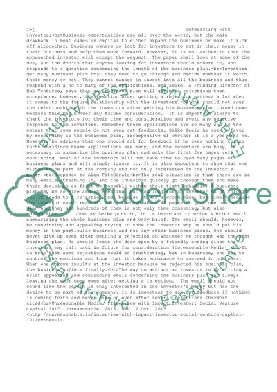 Interacting with investors