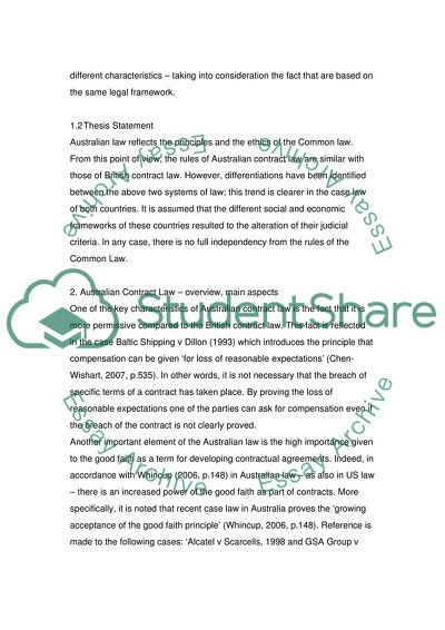 Comparing Australian Contract Law vs British Contract Law