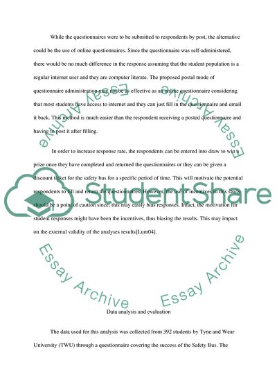 Business Research: Critical Evaluation Of The Questionnaire