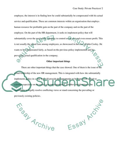 The Validity of the Policies Involved in the HR Department