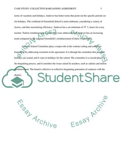 Collective bargaining agreement case study