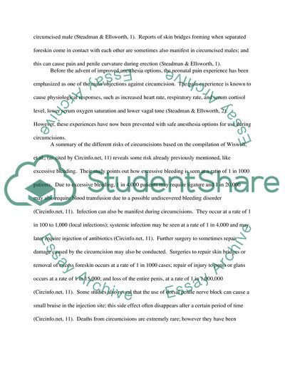 Health Risks and Benefits of Circumcision