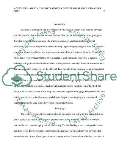 Aging skin - stress,chronic fatigue,cortisol imbalance and aging skin