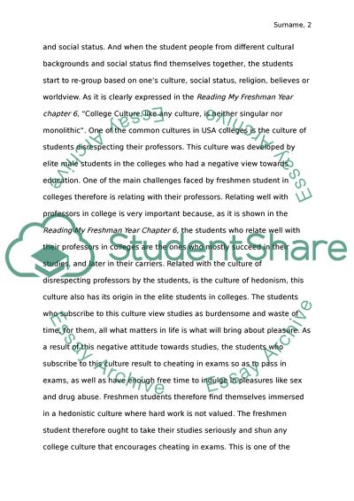 Features Of The Freshmens Life In Colleges