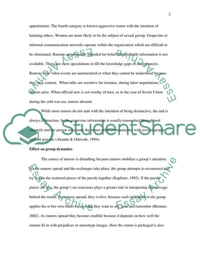 How to Stop Company Rumors