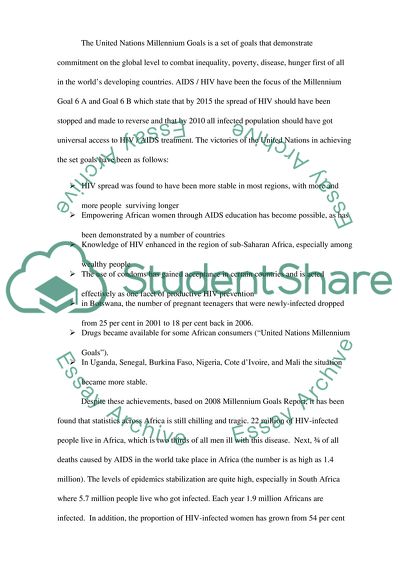 Comparison between the UN and NEPAD in the HIV/AIDS from the development view