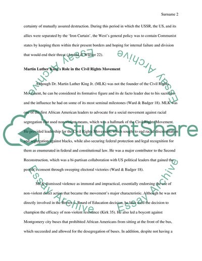 The Cold War and the Civil Rights Movement