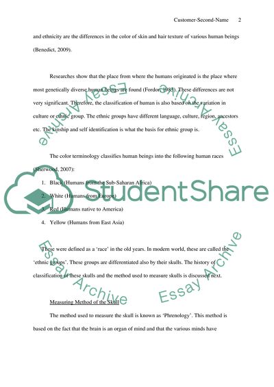 Classification of Human Beings