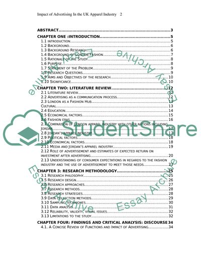 Advertising and Consumer Buying Behavior in the Apparel Industry