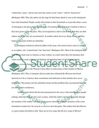 To the Border by Richard Rodriguez. The Saga of the Mexican Transition into the American