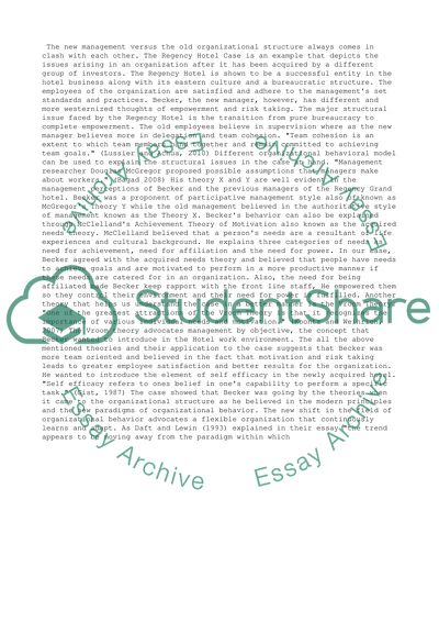 Organisational Structural Issues Case Study