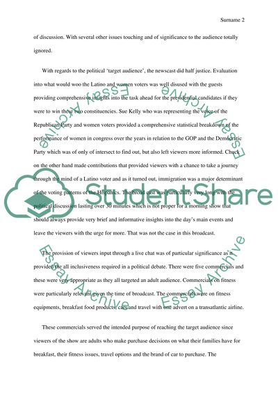 media analysis essay format