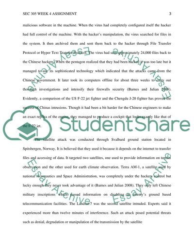 Sec 305 Week 4 assignment