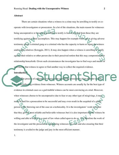 Dealing With the Uncooperative Witness