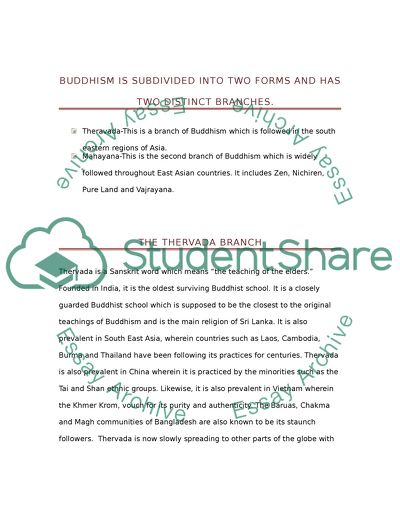 Buddhist Cultures (Development and Adaption)