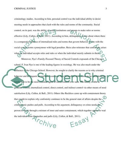 Causes of Appearing Delinquency and Crime