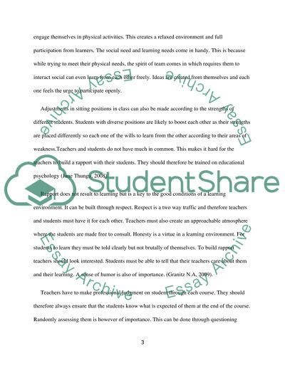 How to Establish and Maintain a Safe and Supportive Learning Environment