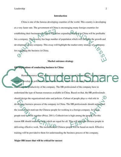 HR Implications of Conducting Business in China