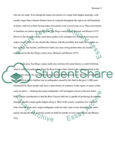 On Earthquake Readiness: San Diego, California