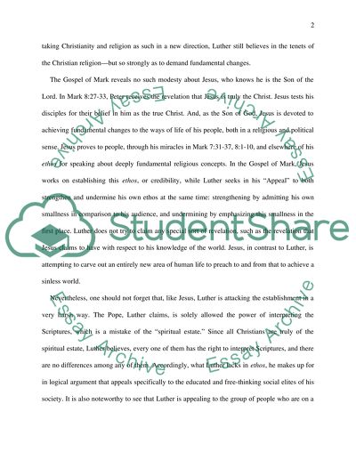 Comparison of Martin Luther and Jesus