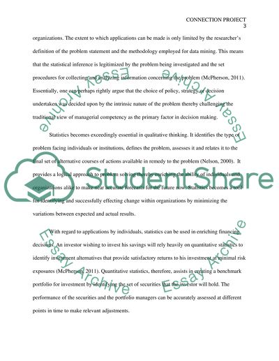 Connection Project Research Paper