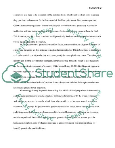 Genetically Modified Foods