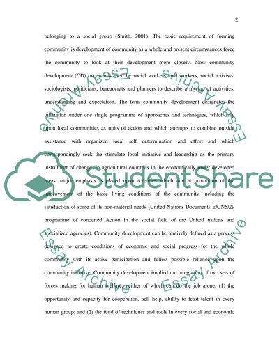 The Term Community Development