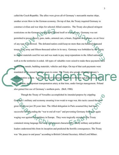 Discuss the impact of the Treaty of Versailles and how it led to the rise of Nazism in Germany