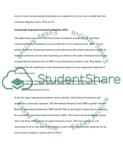 Systemic Risks. FMRI (F)