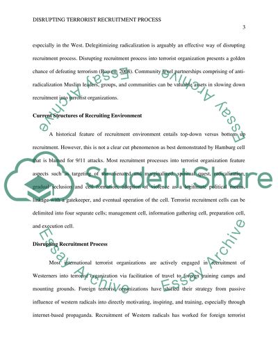 Disrupting the Recruitment Process to Exploit Weaknesses in Terrorist Organizations