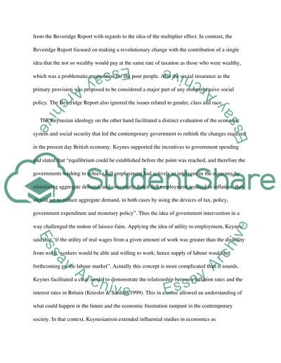 From Keynes to the Rise of Thatcherism