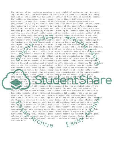 Meeting challenges for sustainable business