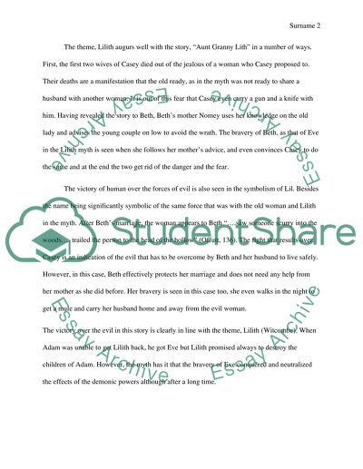 Discuss the theme of Aunt Granny Lith using the topic of Lilith