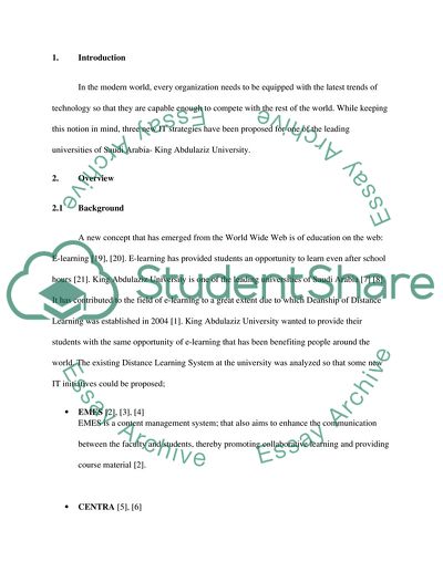 E-Business Strategy of King Abdulaziz University