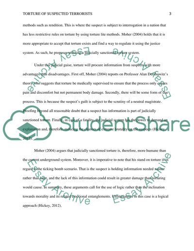 Torture of Suspected Terrorists