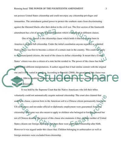 The Power of the Fourteenth Amendment