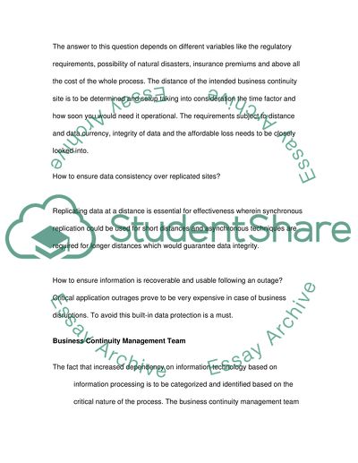 Backup and Disaster Recovery Plan