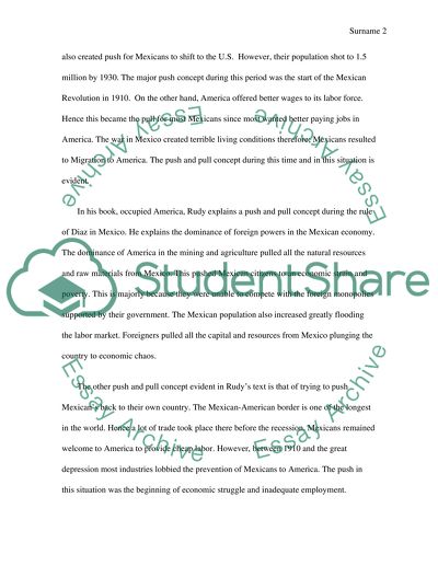 Rudy Acuna - Factors Leading to the Push-Pull Concept