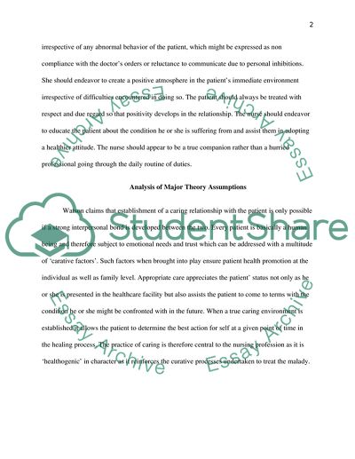 Critique of Jean Watsons Theory of Human Becoming